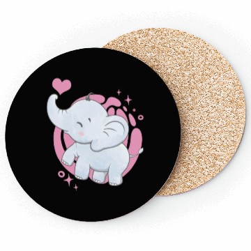 Discover Cute Elephant Baby Elephant Lover Coasters