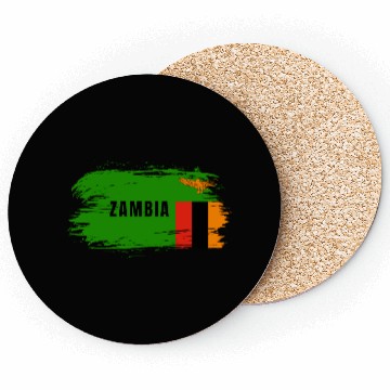 Discover Zambia Vintage Flag Coasters