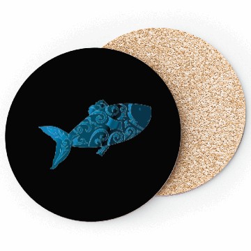Discover Artsy blue fish Coasters