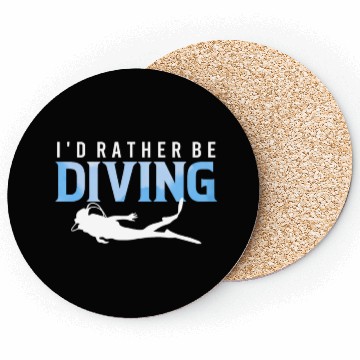 Discover I'd Rather Be Diving - Ocean Diving Instructor Coasters