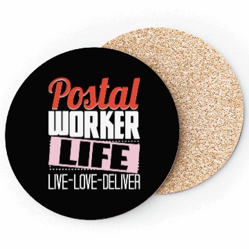 Discover Postal Worker Life Mailman Mailwoman Postman Mail Coasters