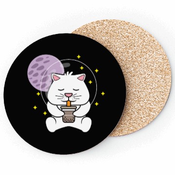 Discover Kawaii Cat Space Pet Lover Gift Coasters
