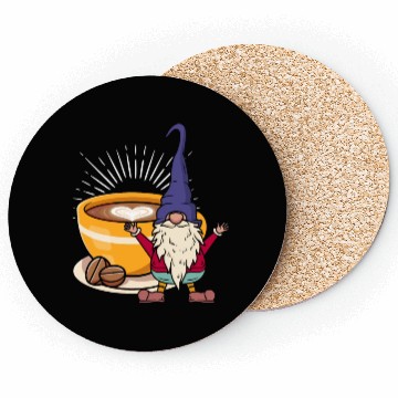 Discover Coffee Gnome Heart Gardening Gnomes Coasters