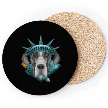 Discover Statue Of Liberty Great Dane 4th Of July Dog USA A Coasters