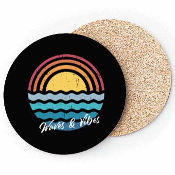 Discover Positive Vibes Surf and Waves Summer. Coasters