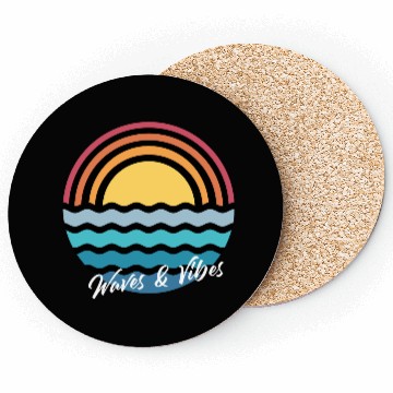 Discover Positive Vibes Surf and Waves Summer. Coasters