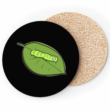 Discover caterpillar leaf biology symbol nature Coasters