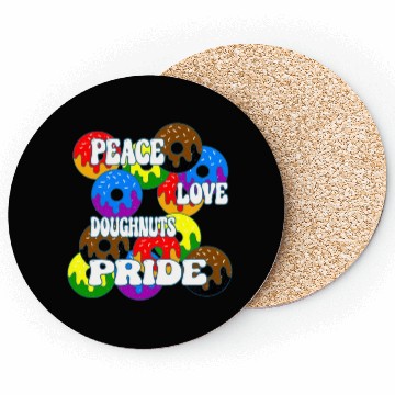 Discover Peace Love Doughnuts Pride - LGBTQ+ Coasters