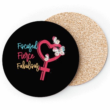 Discover Focused Fierce Fabulous sublimation Coasters