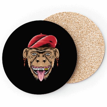 Discover happy monkey head for Coasters