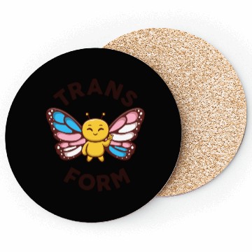 Discover Transgender Monarch Butterfly Trans Form Kawaii Coasters