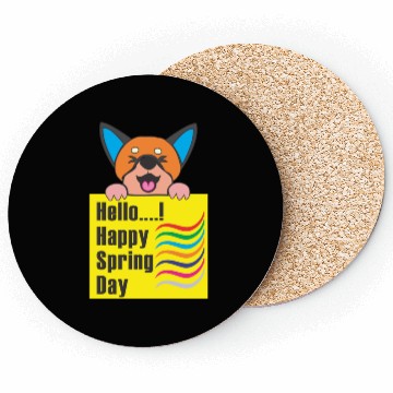 Discover happy spring day best design Coasters