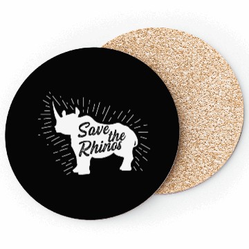 Discover Save the Rhinos Vegan Gift Coasters