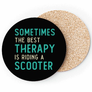Discover Scooter Driver Best Therapy Stunt Retro Vintage Coasters