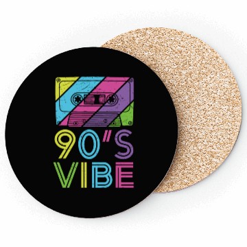 Discover 90's Vibe Retro Cassette Tape Music Coasters