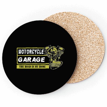 Discover Motorcycle Garage Coasters