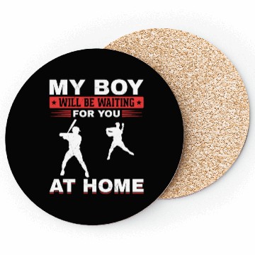 Discover Son Baseball Catcher Pitcher Batter Dad Mom Coasters
