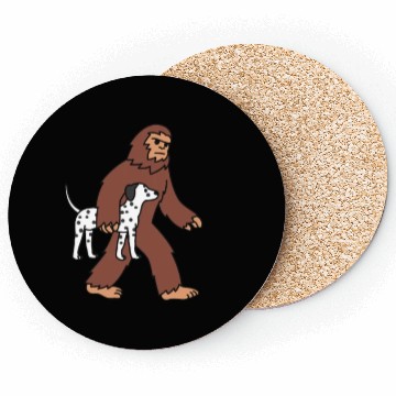 Discover Bigfoot Sasquatch Walking Dalmatian Coasters