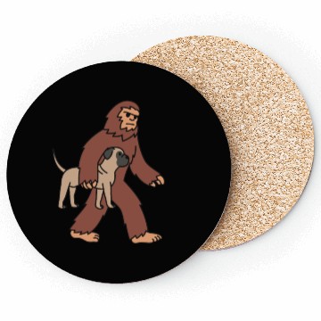 Discover Bigfoot Sasquatch Walking Bullmastiff Coasters