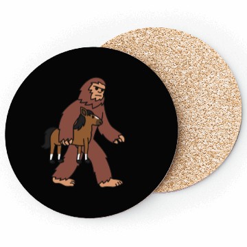 Discover Bigfoot Sasquatch Walking Horse Coasters