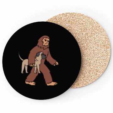 Discover Bigfoot Sasquatch Walking English Mastiff Coasters