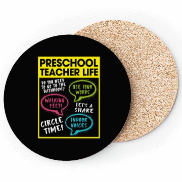 Discover Preschool Teacher Life Coasters