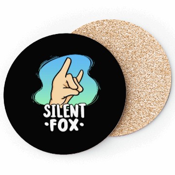 Discover Teacher Silent Fox For Quiet Student In Class Coasters