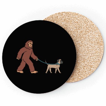 Discover Bigfoot Sasquatch Walking English Mastiff Coasters