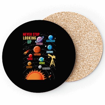 Discover Telescope Solar System Planets Astronomy Lover Coasters