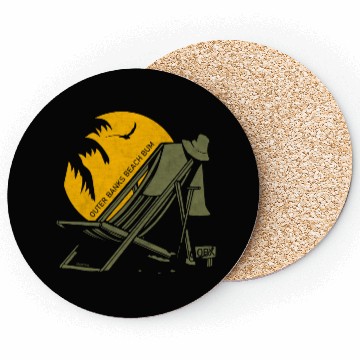 Discover OBX Beach B OBX Army Green Vintage Coasters