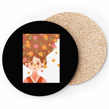 Discover cartoon, art, design, cute, fun, flower, Coasters