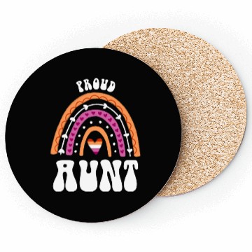 Discover Proud Aunt Lesbian Pride Rainbow Coasters