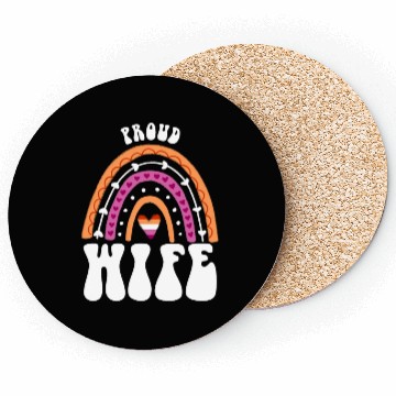 Discover Proud Wife Lesbian Pride Rainbow Coasters
