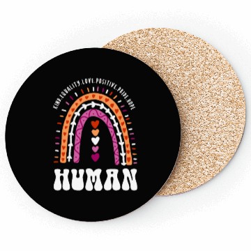 Discover Human Lesbian Pride Boho Rainbow Coasters