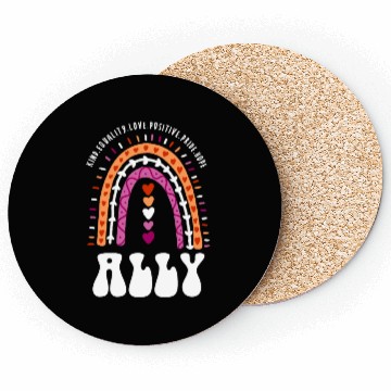 Discover Ally Lesbian Pride Boho Rainbow Coasters
