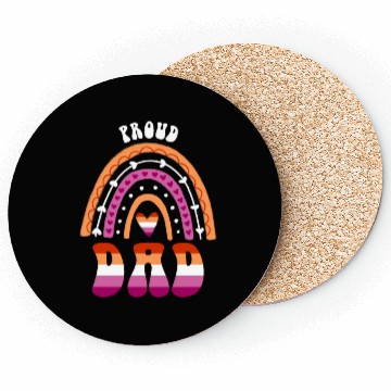 Discover Proud Dad Lesbian Pride Rainbow Coasters