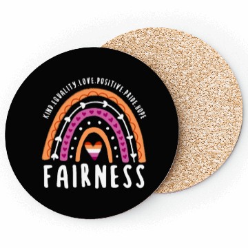 Discover Fairness Lesbian Pride Rainbow Coasters