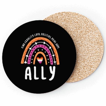 Discover Ally Lesbian Pride Rainbow Coasters