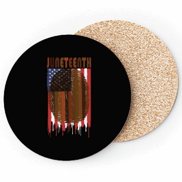 Discover Juneteenth US Flag African American Graphic Coasters