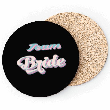 Discover Bachelorette party team bride coul retro pink Coasters