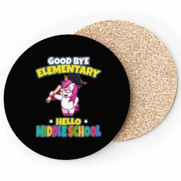 Discover Good Bye Elementary Hello Middle School Graduation Coasters
