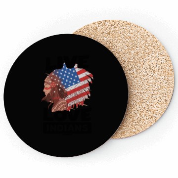 Discover Live Love Indians Native People USA Coasters