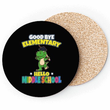 Discover Good Bye Elementary Hello Middle School Graduation Coasters