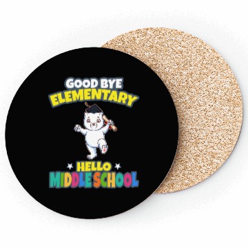 Discover Good Bye Elementary Hello Middle School Graduation Coasters