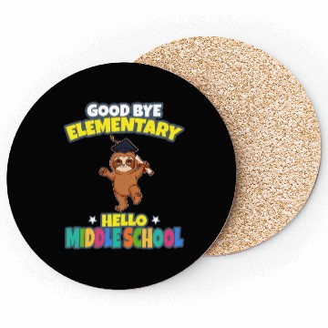Discover Good Bye Elementary Hello Middle School Graduation Coasters