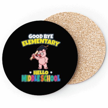 Discover Good Bye Elementary Hello Middle School Graduation Coasters