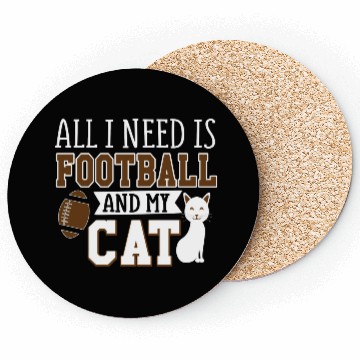 Discover Sunday Football All I Need Is Football And My Cat Coasters