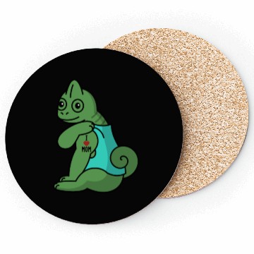 Discover I Love Mom Tattoo Chameleon Reptile Coasters