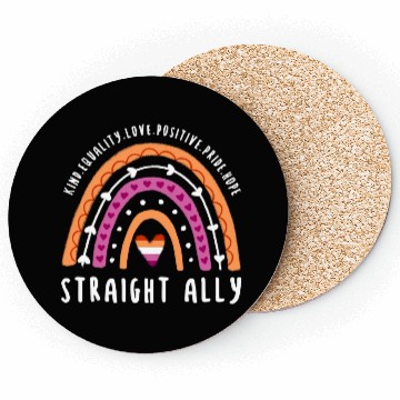 Discover Straight Ally Lesbian Pride Rainbow Coasters
