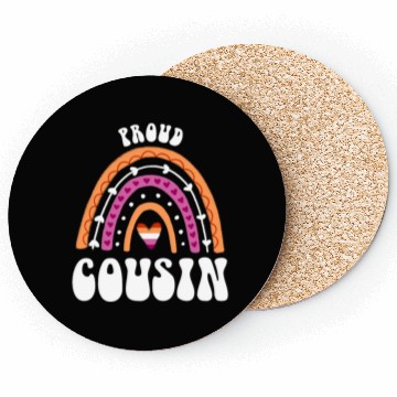 Discover Proud Cousin Lesbian Pride Rainbow Coasters